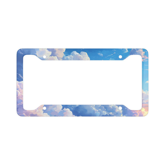 Blue Sky Clouds License Plate Frame