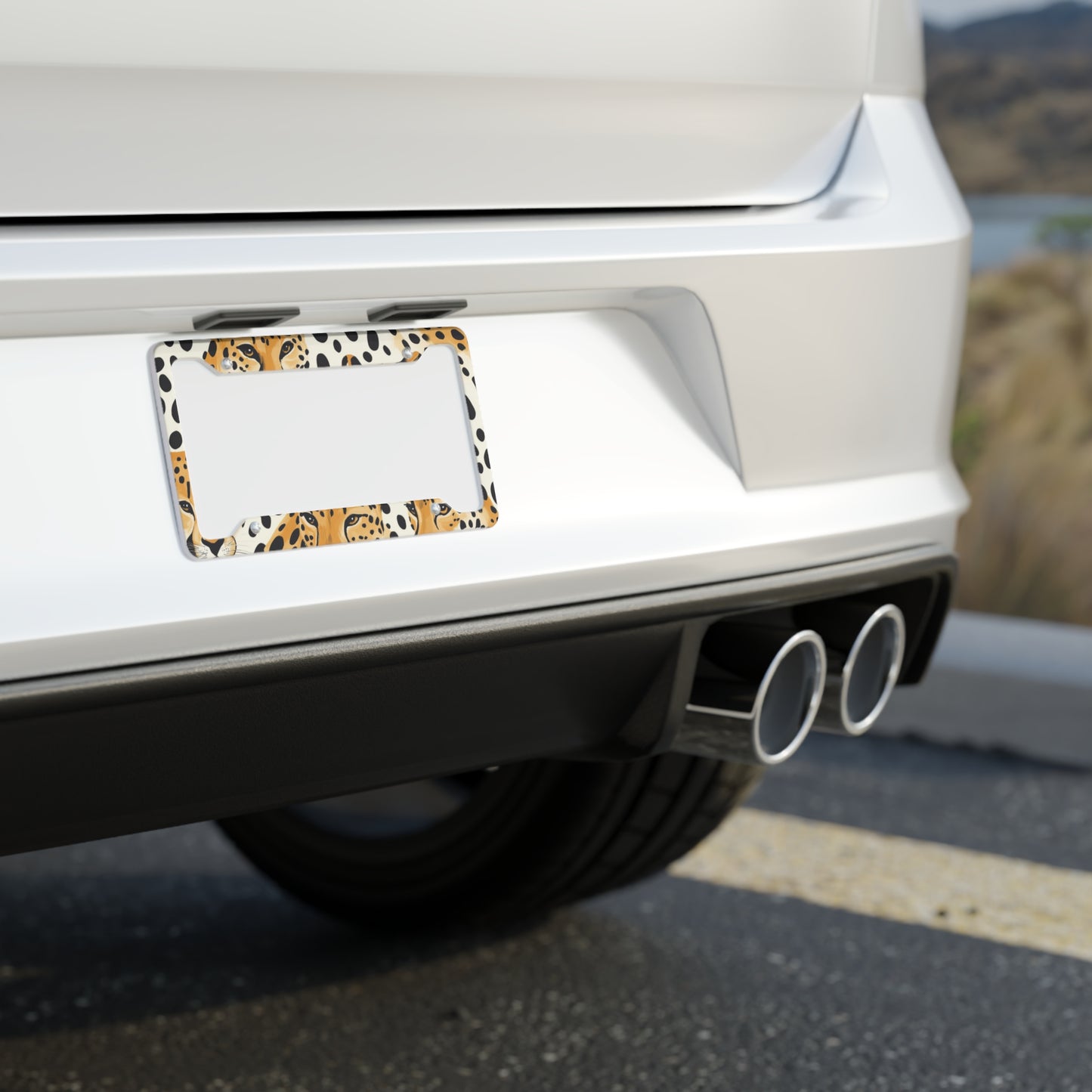 Cheetahs Watching License Plate Frame