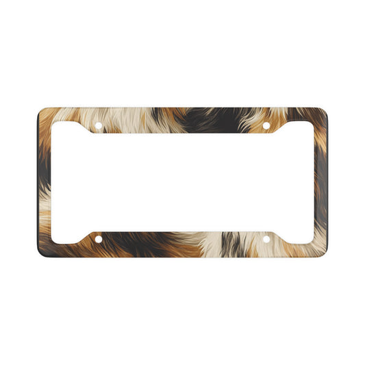 Calico Cat License Plate Frame