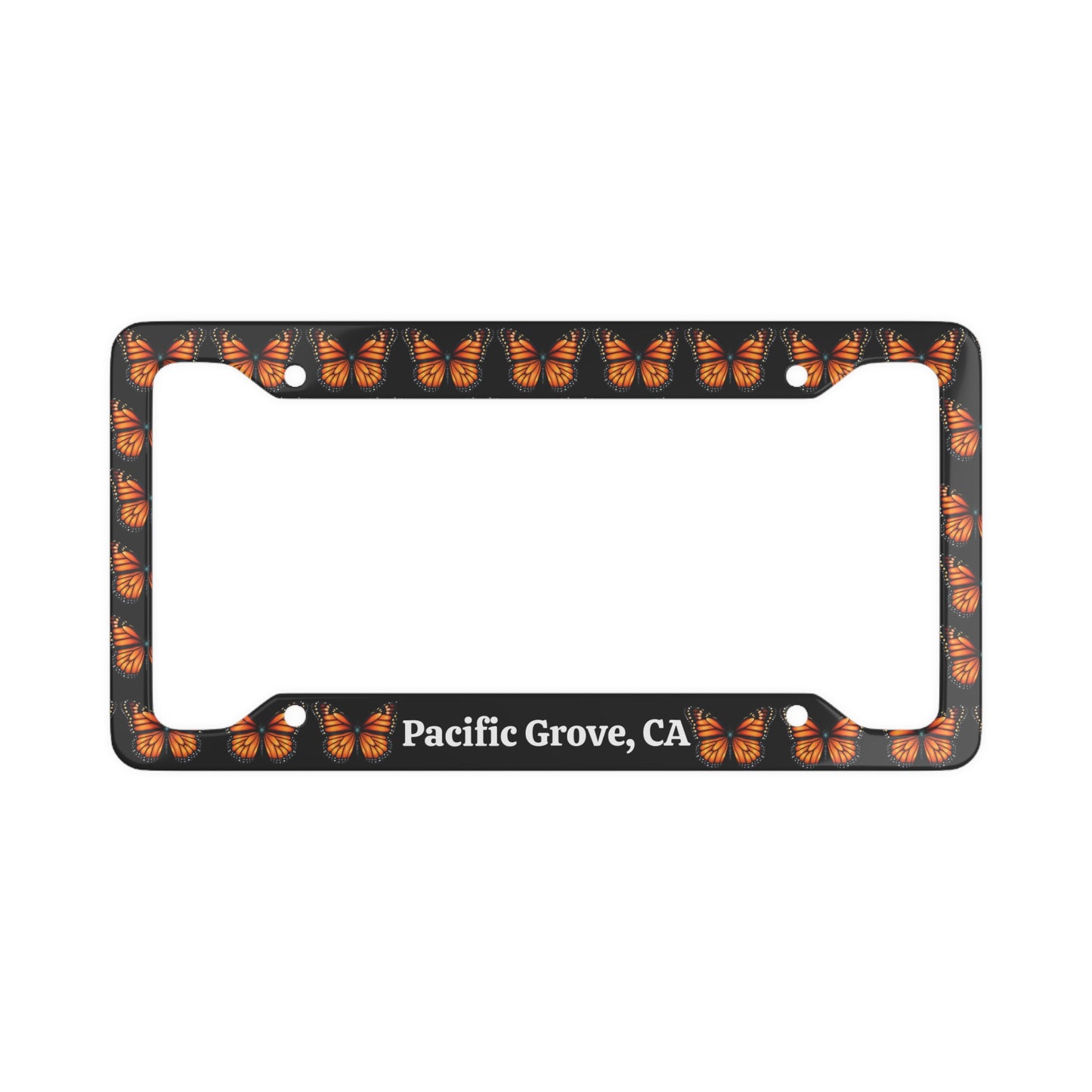 Pacific Grove Monarch Butterflies License Plate Frame