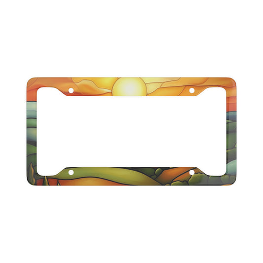 Boho Sunset License Plate Frame